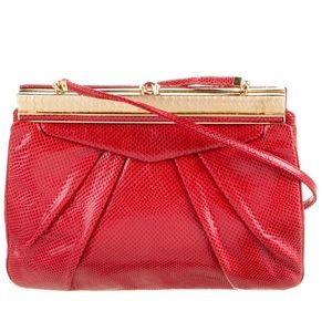Red Lizard Judith Leiber Clutch